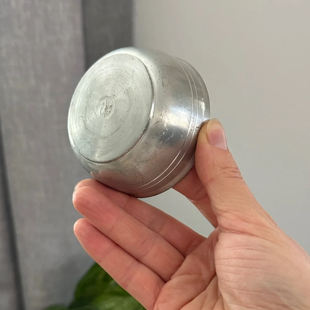 Silver Metal Bowl H M Stamped Vintage